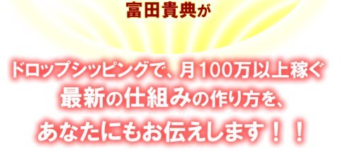 毎月100万円以上稼ぐドロップシッピングの仕組み作り最新版 富田貴典